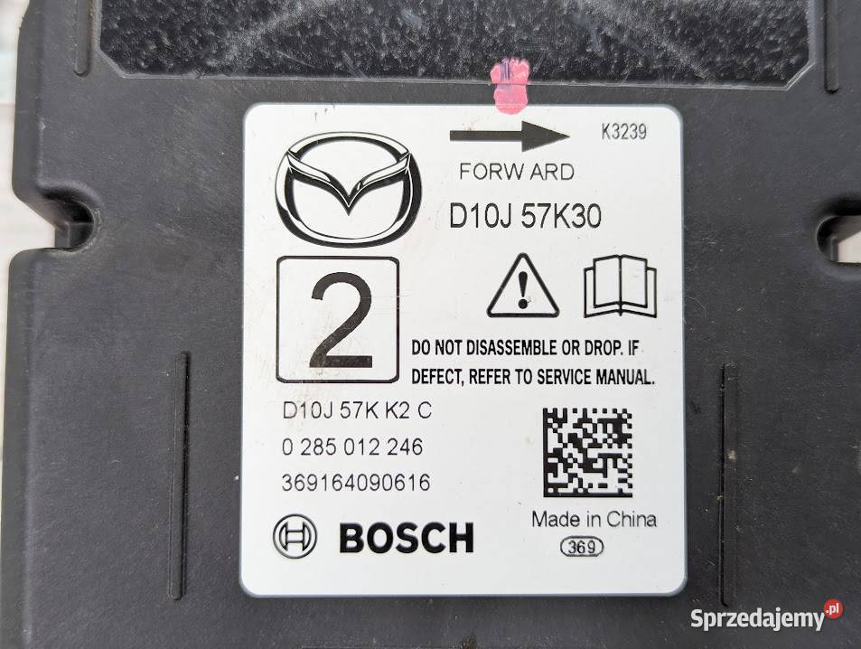 MODUŁ SENSOR PODUSZEK POWIETRZNYCH AIRBAG MAZDA Białystok