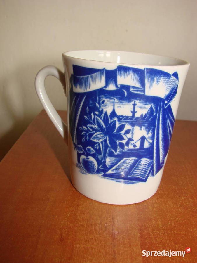 stary kobaltowy kubek
