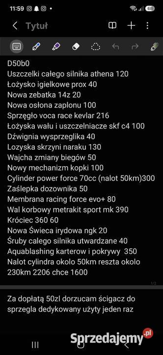 Silnik d50b0 derbi senda Sułoszowa sprzedam