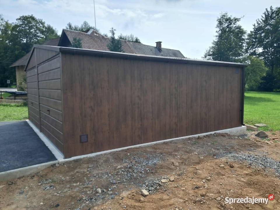 Garaż Blaszany 6x5 Dwuspadowy drewnopodobne Wasilków