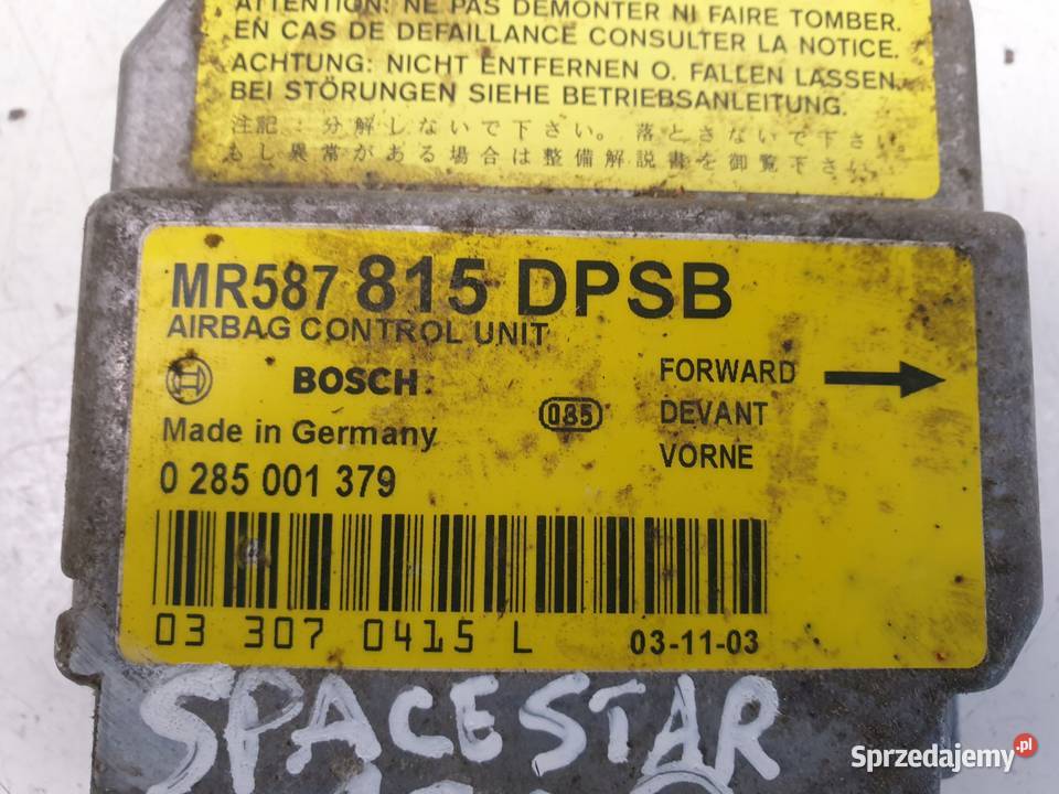 Mitsubishi Space Star MODUŁ PODUSZEK osobowe lubelskie Rudka