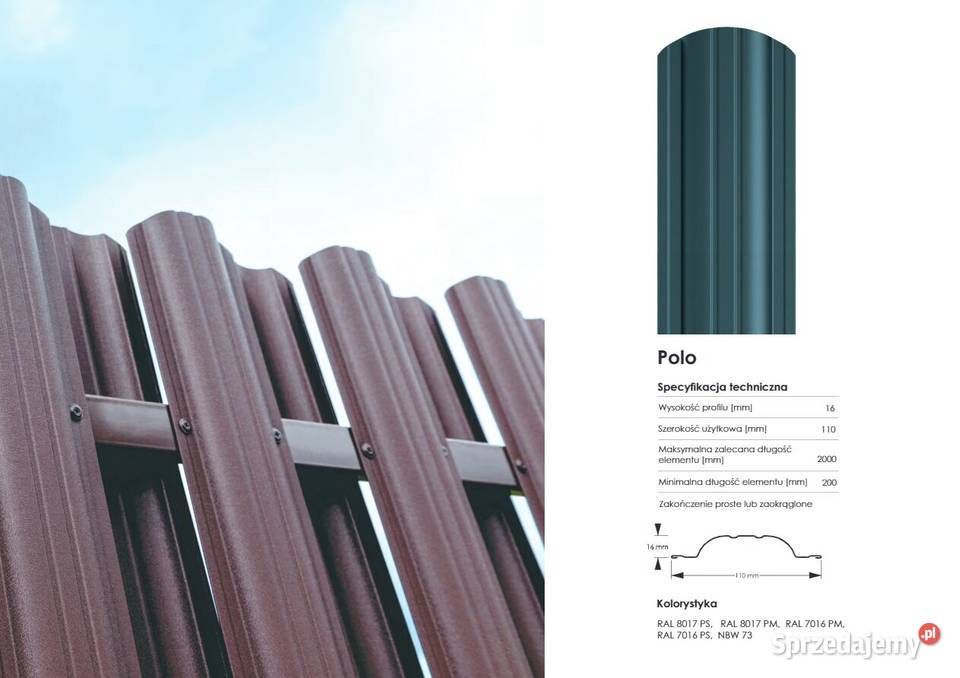 Sztachety metalowe 6 różnych modeli Wieliczka