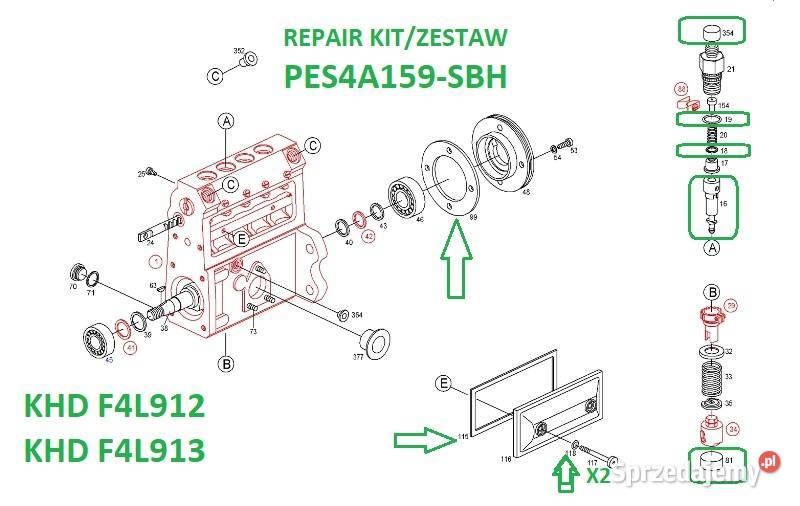 Elementy tłoczące SEkcje DEUTZ HATZ Lombardini Poznań