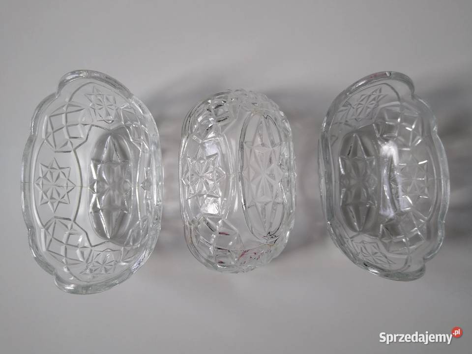 Miska Miseczki Łódeczki Szkło 3 sztuki Gdańsk sprzedam