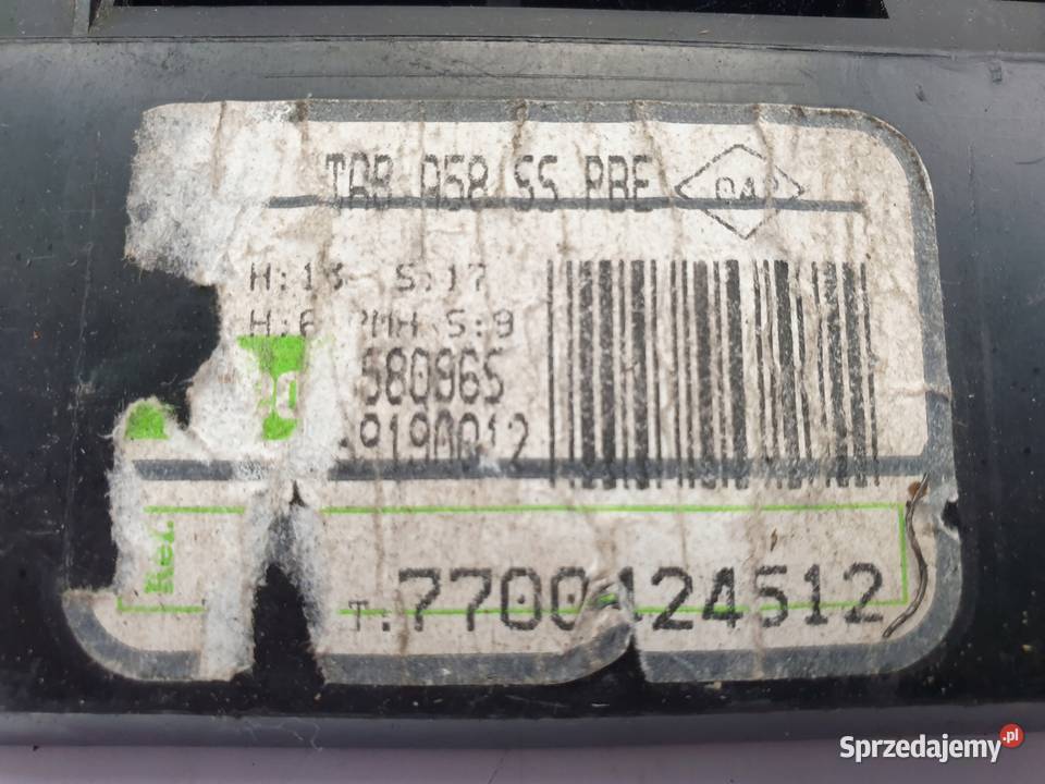 Renault Safrane PANEL NAWIEWU 7700424512 Janów
