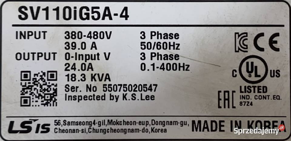 falownik 183kVA LS 11kW kujawsko-pomorskie Pigża