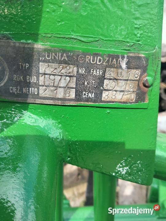 pługi2 skibowe unia grudziądz pz230 oryginał Maszyny uprawowe Rejowiec Fabryczny