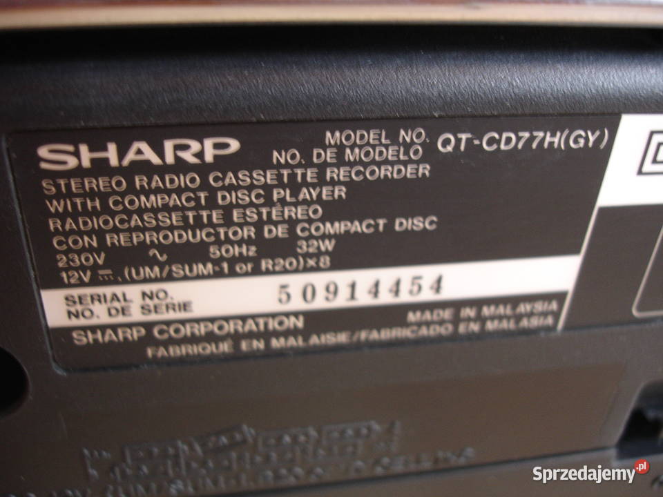 Radiomagnetofon SHARP QTCD77 Zielona Góra