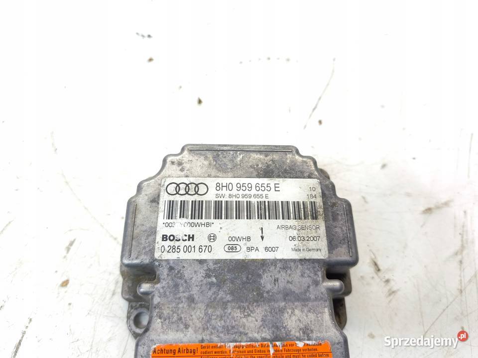 SENSOR PODUSZEK AIR BAG AUDI A4 B6 B7 8H0959655E śląskie Przystajń