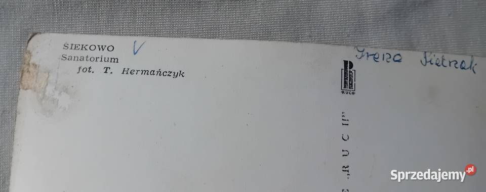 Pocztówka Siekowo sanatorium Ruch 1963 r Niski Koźminek