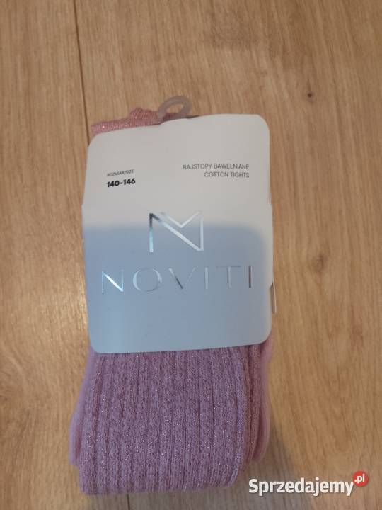 Rajstopy bawełniane prążek różowy rozmiar 140146 Wadowice