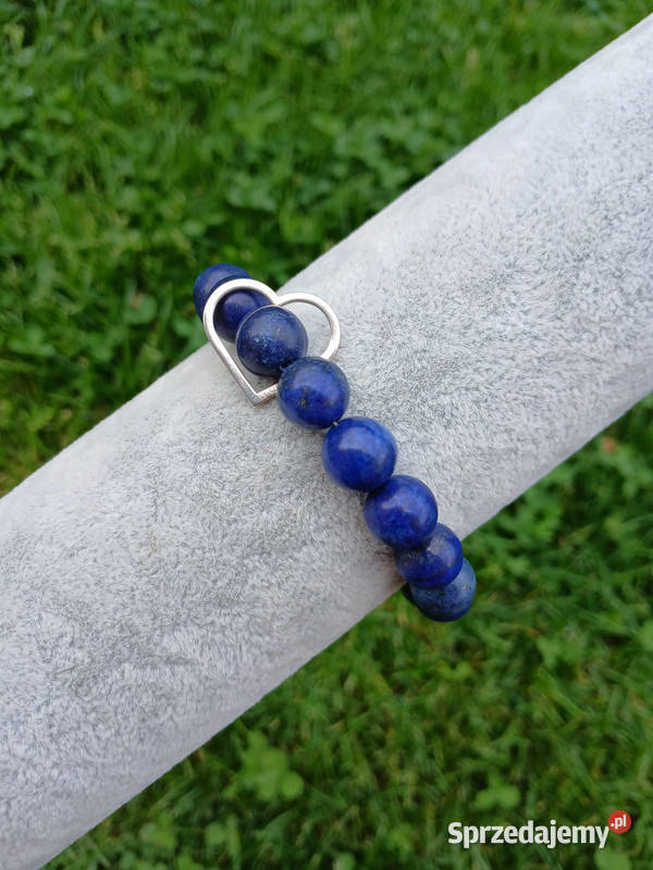 Bransoletka damska Lapis Lazuli 10mm srebrne Kielce