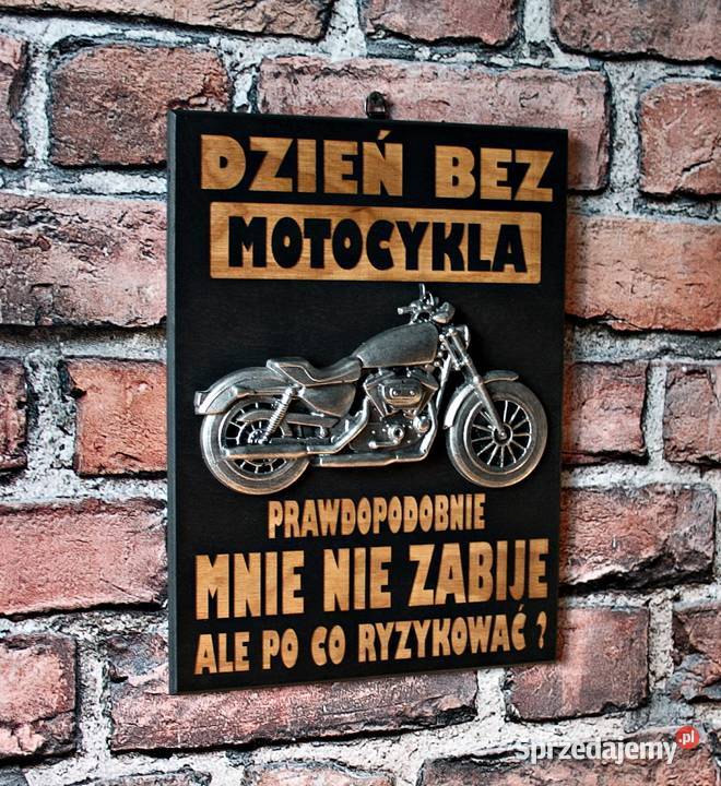 Tabliczka Plakat 3D Motocyklisty Dzień bez Plakaty podkarpackie Dębica