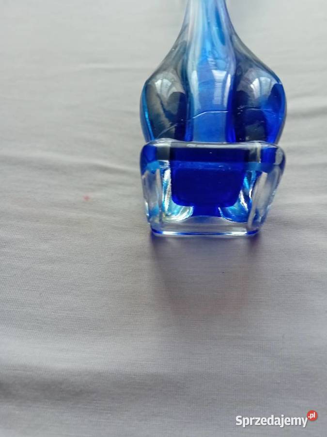 Wazon ze szkła dwubarwnego Viking Glass USA lata Koźminek