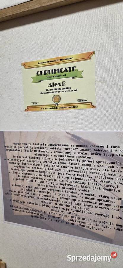 Obraz ręcznie malowany z certyfikatem Obrazki i obrazy śląskie sprzedam
