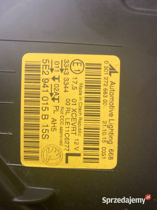 SKODA OCTAVIA III halogen xenon 5E2941017B Pilzno