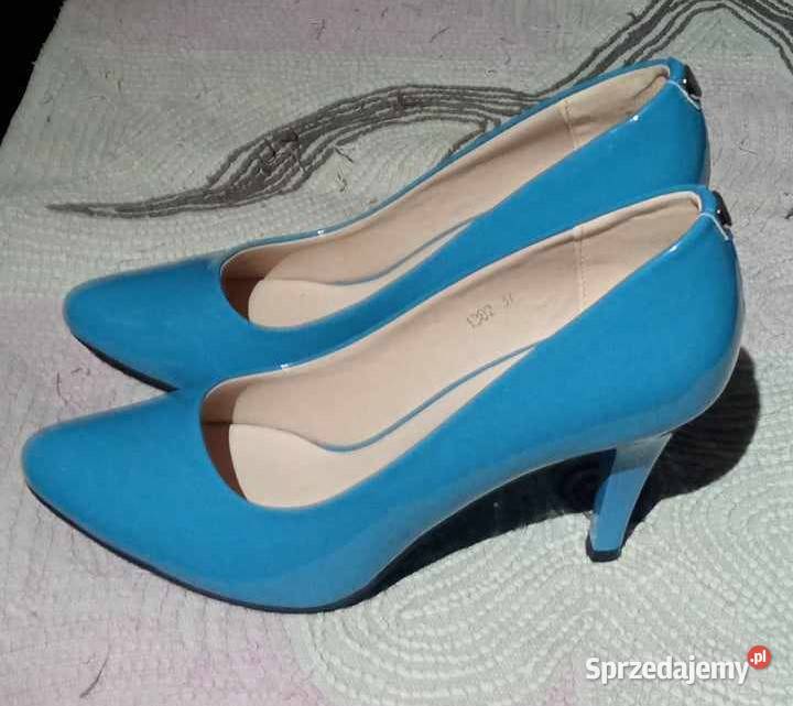 CZÓŁENKA szpilki niebieskie 37 Czółenka Głogów sprzedam