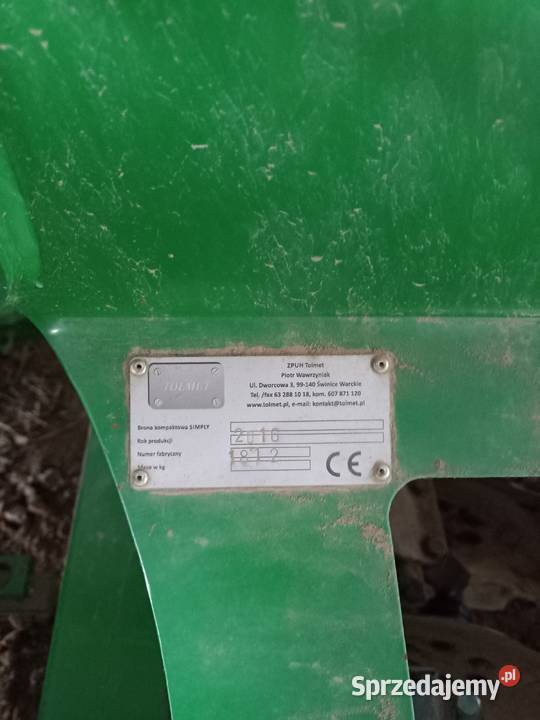 Agregat talerzowy Tolmet nieuszkodzony Ciechocinek sprzedam