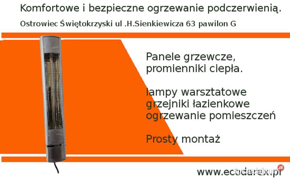 Grzejnik na podczerwień lampa regulowana moc Dom i Ogród Ostrowiec Świętokrzyski