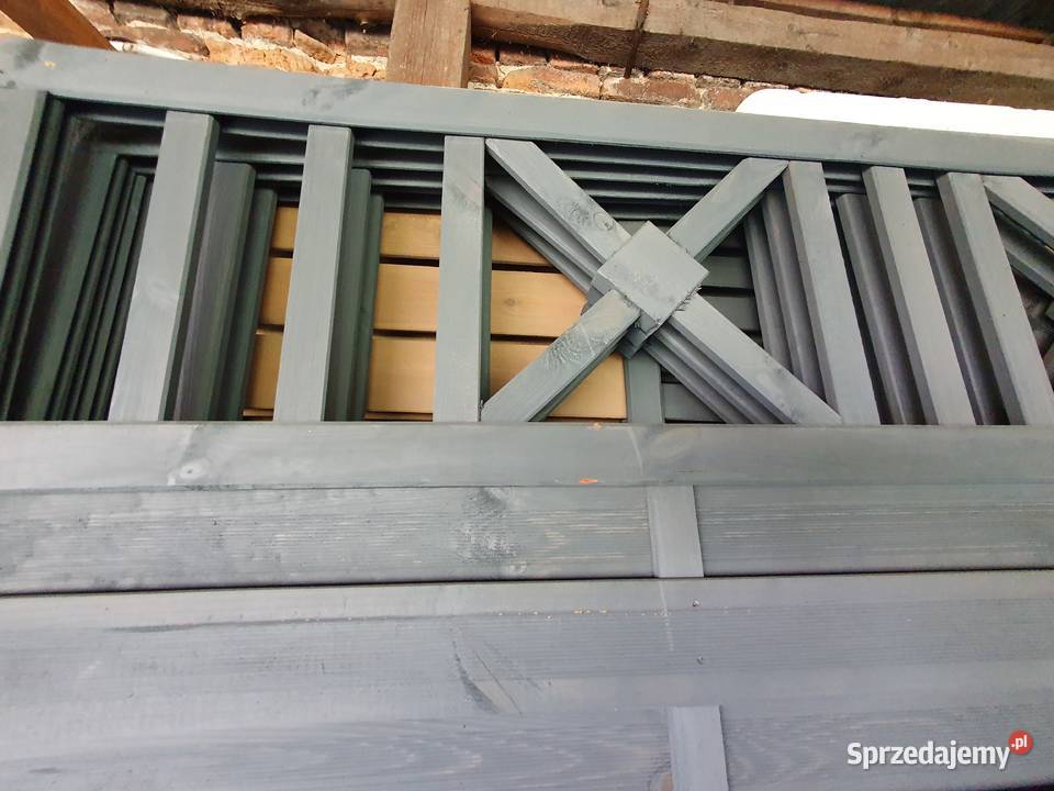 NOWY Płot drewniany PARMA malowanylazura szara 5 sprzedam