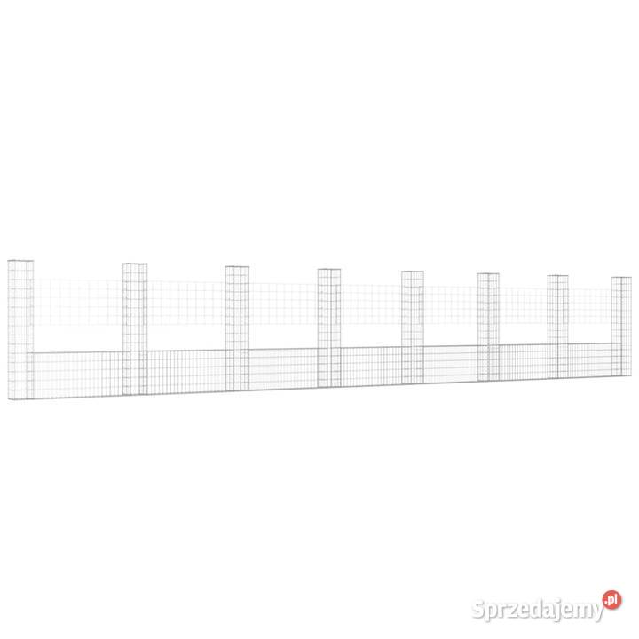 vidaXL Ogrodzenie gabionowe z 8 słupkami żelazo mazowieckie Warszawa