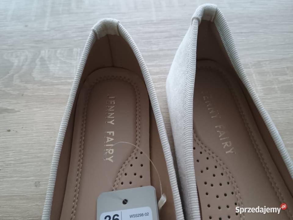 baleriny zamszowe kremowe 36 nowe małopolskie Myślenice
