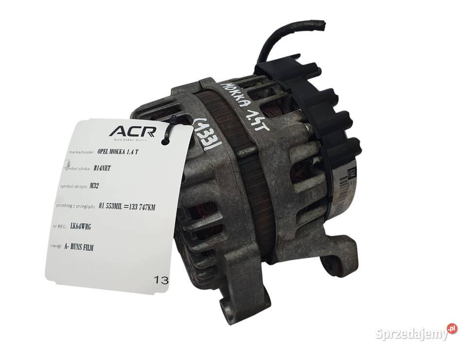 ALTERNATOR Opel Astra J Mokka Zafira C 14T lubelskie Chełm