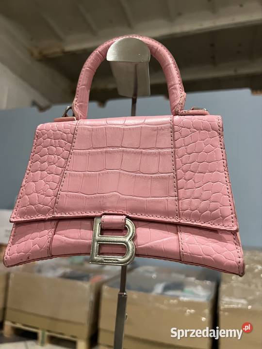 BALENCIAGA Mała torba tote z efektem krokodylej Poznań