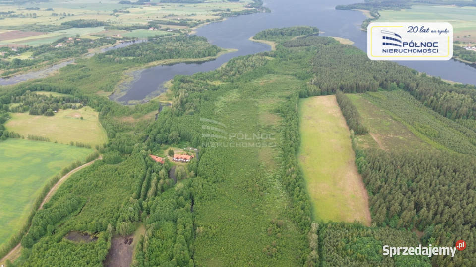 Działka w otulinie lasu niedaleko jeziora warmińsko-mazurskie Makosieje