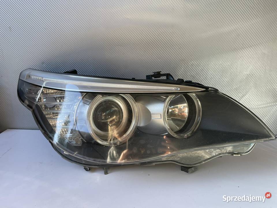 BMW E60 LIFT PRAWA LAMPA PRZÓD ZWYKŁA H7 Lampy przednie