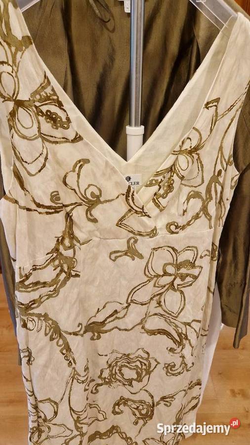 Damska wizytowa SUKIENKA Deni Cler 44 bawełna Kwiatki lubelskie Lublin sprzedam