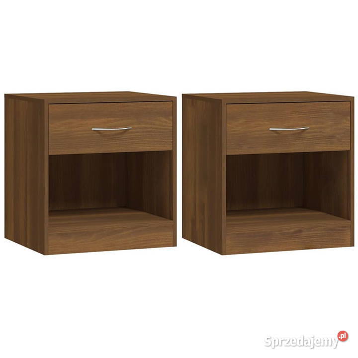 Szafki nocne z szufladą 2 brązowy dąb WM342588 sprzedam