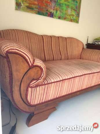 Szezlong art deco paski sofa stylowe do obicia Toruń