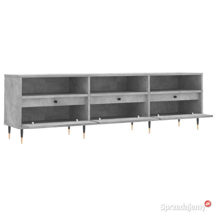 Szafka pod TV szarość betonu 150x30x445 WM831264 mazowieckie Warszawa