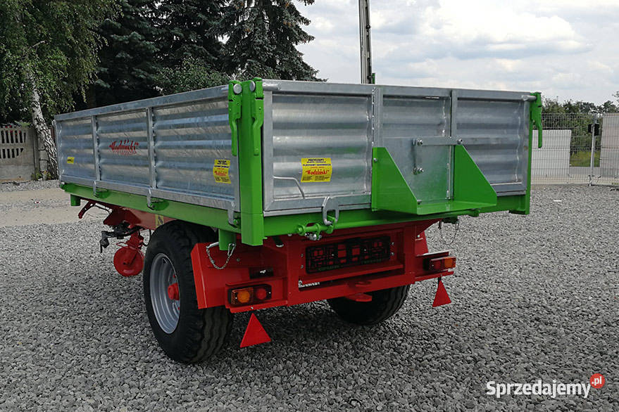Przyczepa dwuosiowa rolnicza 25T skrętna oś nieuszkodzony Kraśnik