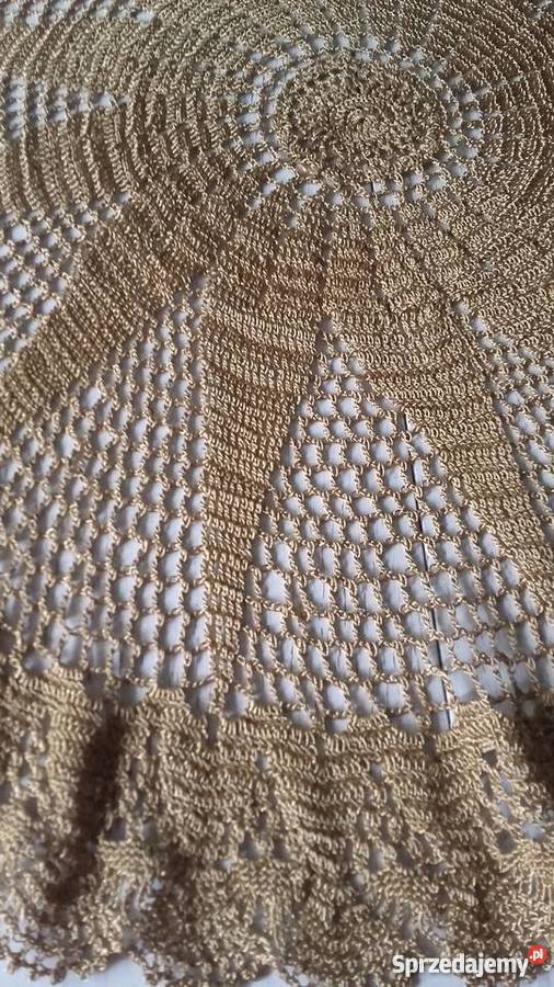 SERWETA OKRĄGŁA W KOLORZE CIEMNEGO ZŁOTA Piła