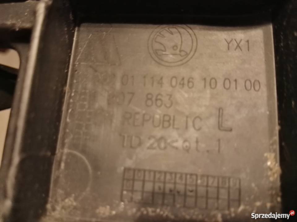 SKODA OCTAVIA III LEWY ŚLIZG ZDERZAKA TYŁ Międzychód sprzedam