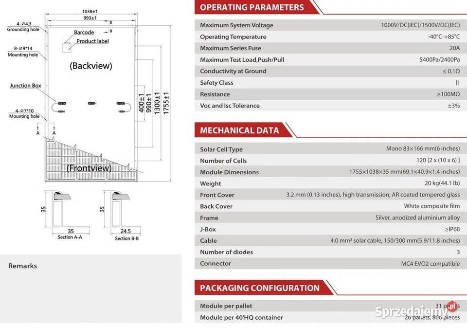 PALETA 31 Panel fotowoltaiczny Jetion 380W małopolskie
