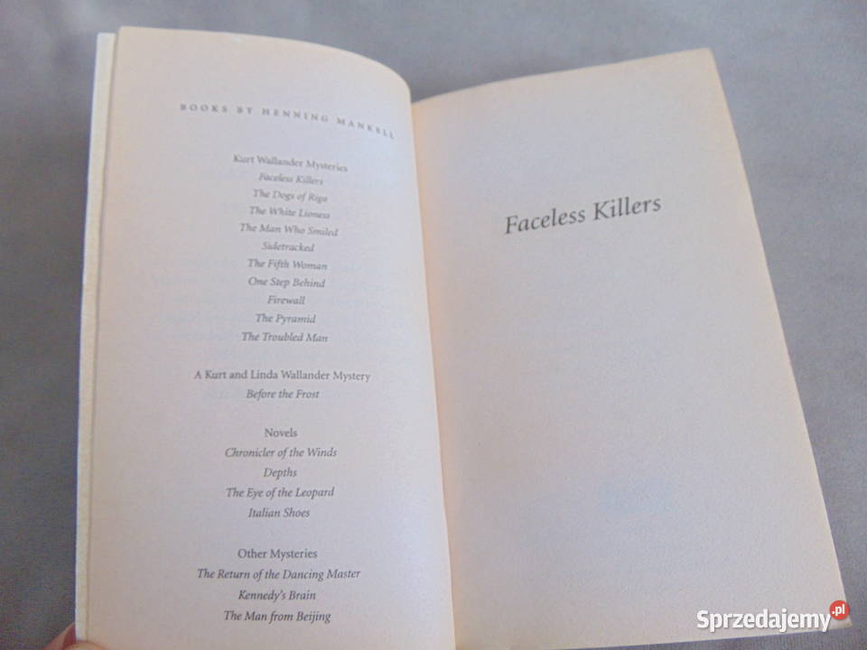 Faceless Killers Henning Mankell Morderca bez lubelskie Lublin