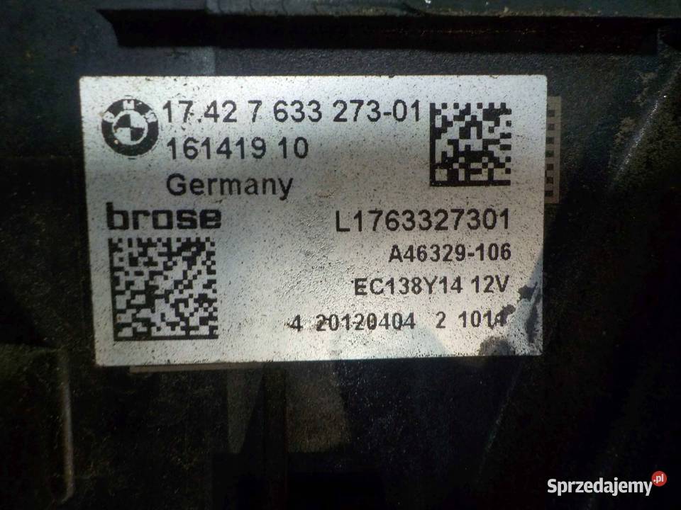BMW 5 F10 20 D 12r wentylator chlodnicy 7633273 Suków
