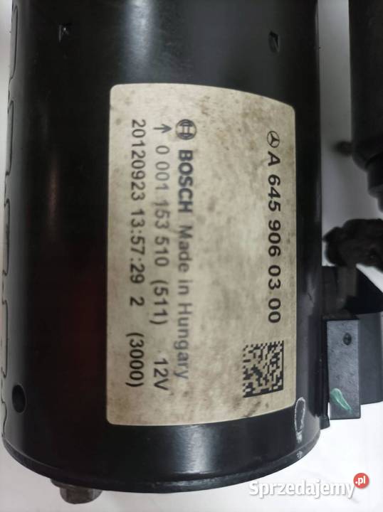 ROZRUSZNIK 6459060300 18 CDI MercedesBenz Aklasa Układ elektryczny silnika Motoryzacja świętokrzyskie