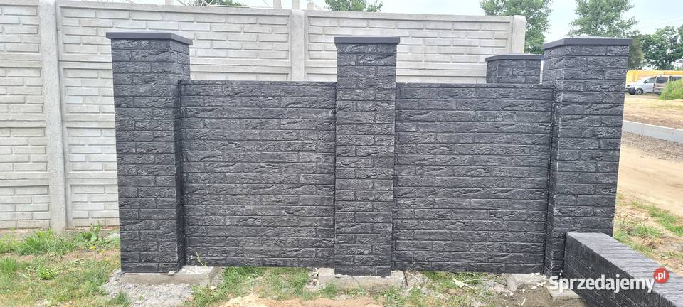 słupki ala klinkier murki imitacja klinkieru łódzkie Sieradz