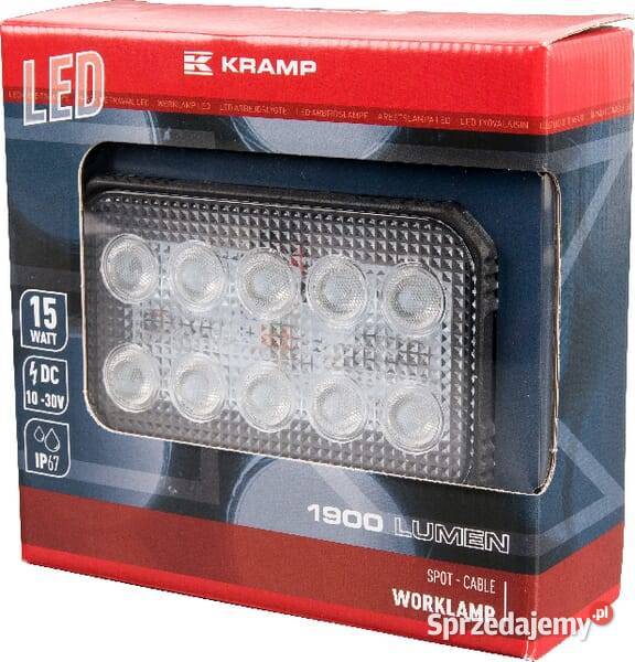 Lampa robocza LED prostokątna 15W 1900 lm 1030V Kamionna