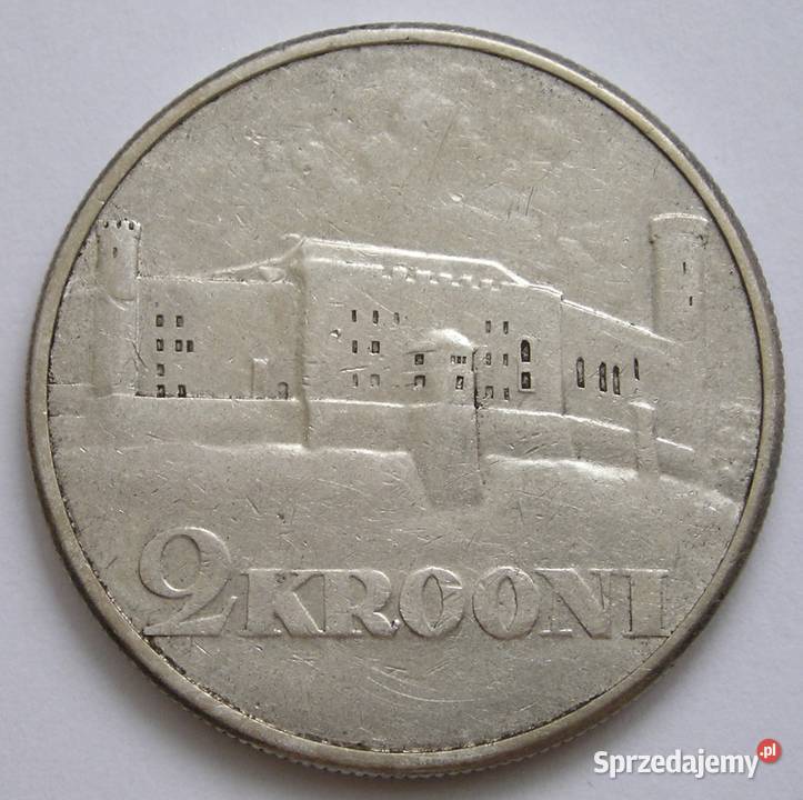 ESTONIA 2 KORONY 1930 TALLIN ZAMEK SREBRO Łódź