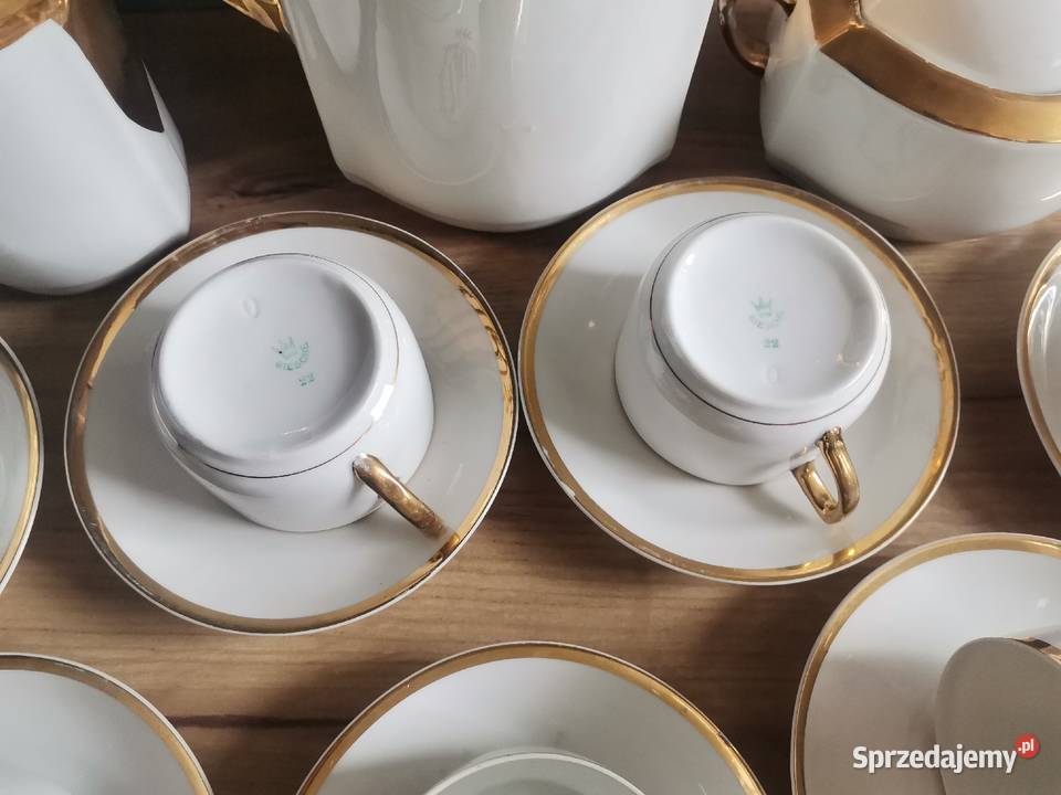 Stary przedwojenny serwis kawowy porcelana Porcelana i szkło