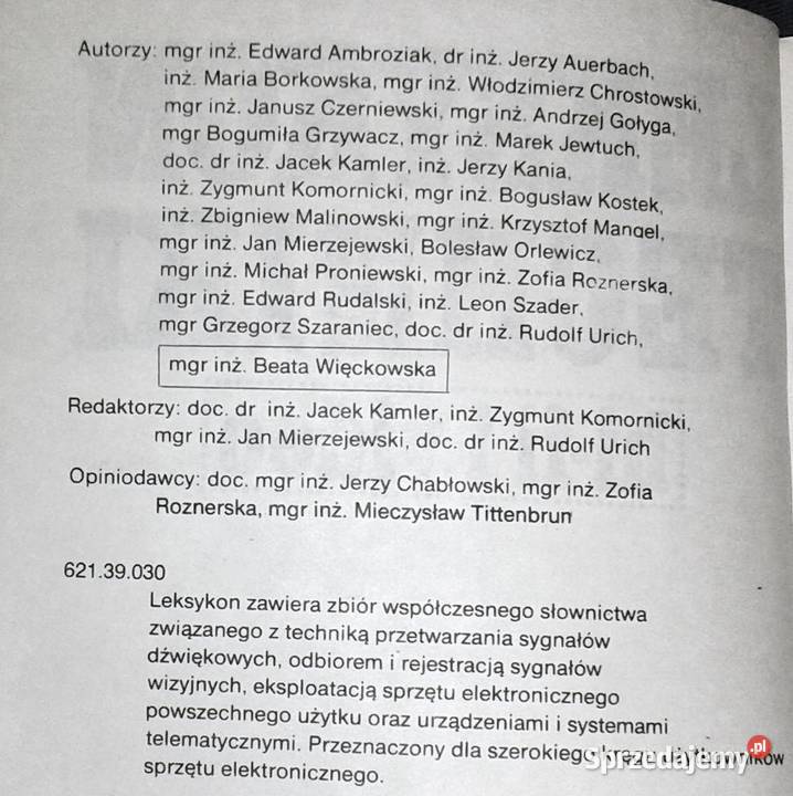 Leksykon techniki hifi i video Jerzy Auerbach Pozostałe