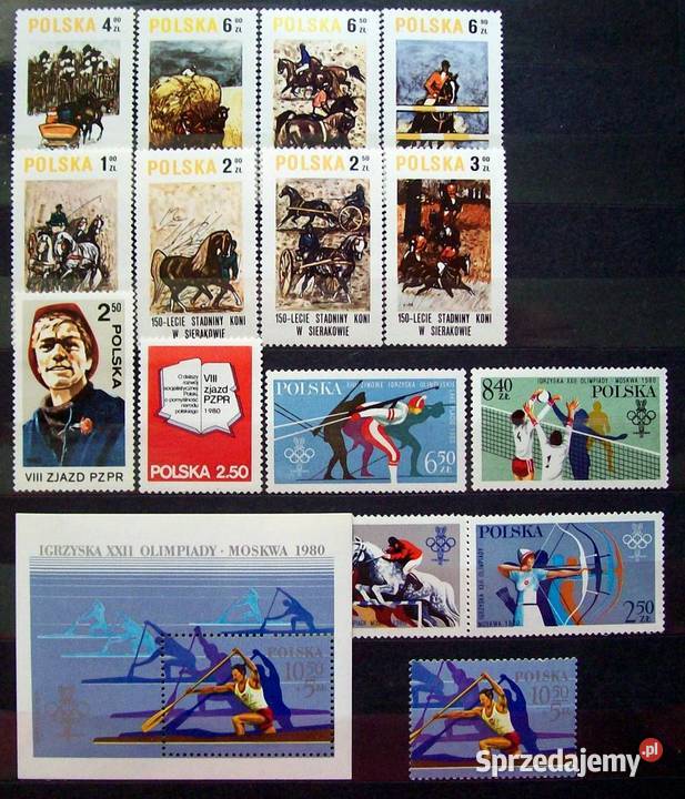 Znaczki polskie 1980 I kwartał Leźnica Wielka