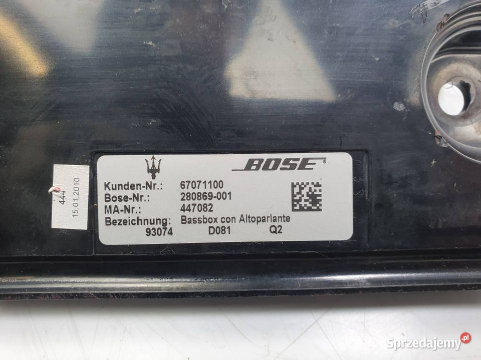 GŁOŚNIKI ZESTAW MASERATI QUATTROPORTE S BOSE Lipno