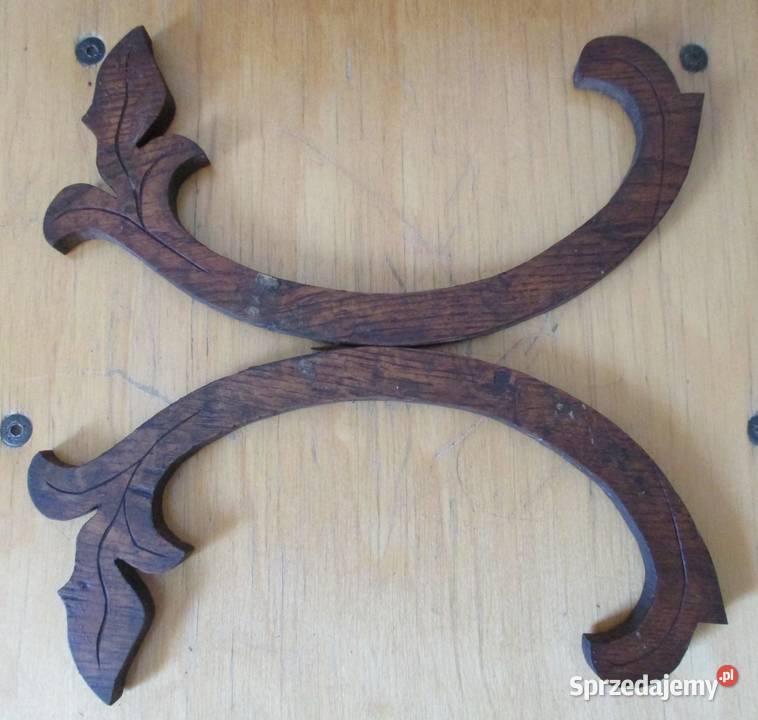 Stare drewniane rzeźbione ornamenty ozdoby mebla Nieporęt