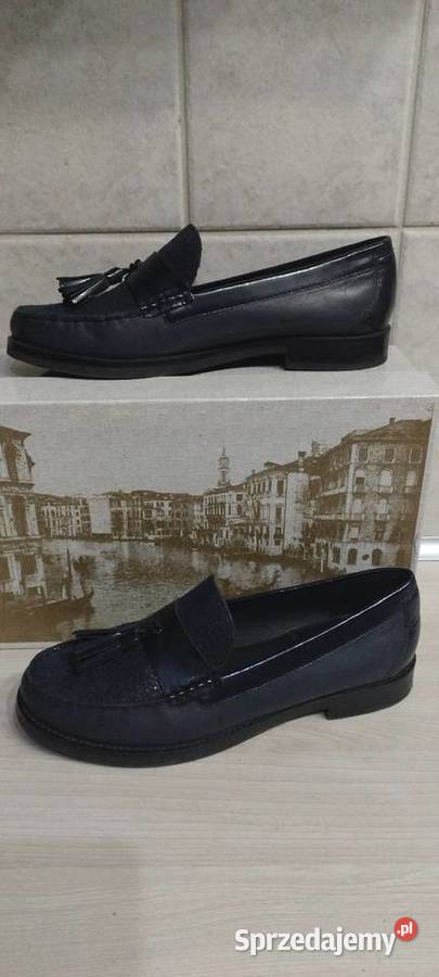 Buty mokasyny w kolorze granatowym GEOX Lublin